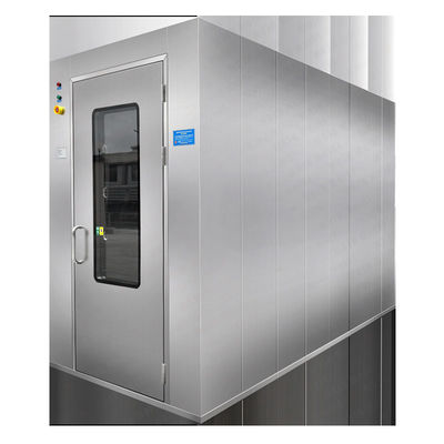 220V 50Hz Luftduschraum mit pulverbeschichtetem Stahl / SUS304 Bau und Windgeschwindigkeit 13-25m/s für Reinräume