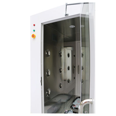AC220V/3P/50Hz Luftduschraum mit 13-25M/S Windgeschwindigkeit und pulverbeschichtetem Stahl / SUS304 für die medizinische Pharma-Reinigung