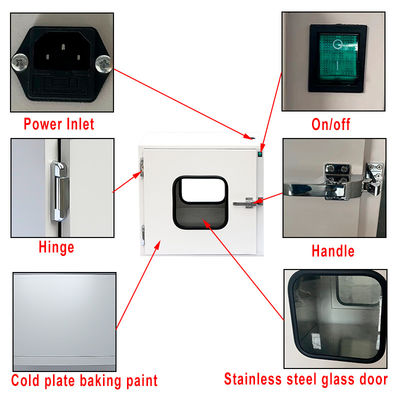 Laborstatic Reinraum Pass Box mechanische Verriegelung OEM / ODM akzeptabel