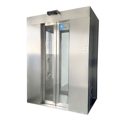 Versenkte Luftdusche mit automatischer Schiebetür aus 201 Edelstahl und kompaktem Design für die Reinraumdekontamination