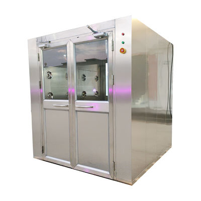 Automatische Schiebetür-Frachtluftdusche mit pulverbeschichtetem 201-Edelstahl und doppelseitiger Dusche für große Güter (1950 x 2000 x 2180 mm)