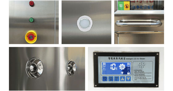 Automatische Schiebetür Frachtluftdusche 1950x2000x2180mm Pulverbeschichtung 201 Edelstahl