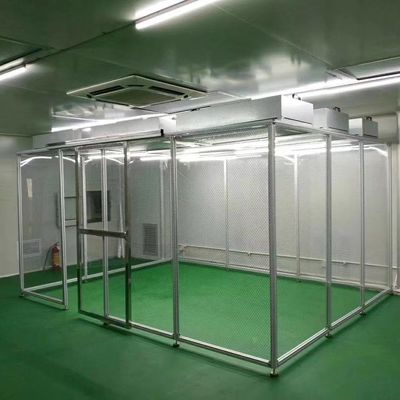 ISO 5 Clean Booth mit HEPA FFU System. Modulares und mobiles Design für Labore/Elektronik.