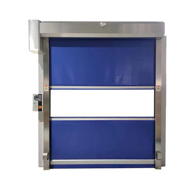 Intelligente IoT-fähige Hochgeschwindigkeits-Roll-Up-Tür. Staubdicht und 0,6-2,5 m/s verstellbar.
