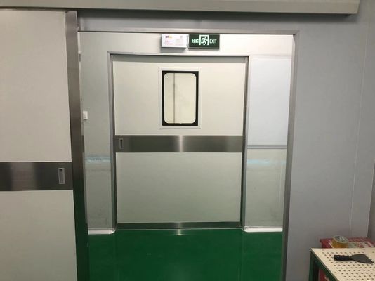 Industrielle automatische Schiebetüren aus Stahl. 1500 kg Ladekapazität und IP65 Wettersicherheit für Lager/Dock.