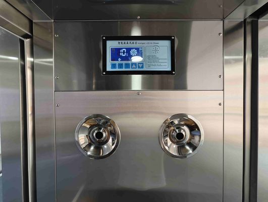 Smart Schiebetür-Luftdusche mit Gesichtserkennung und Edelstahlkonstruktion zur Personalentschmutzung
