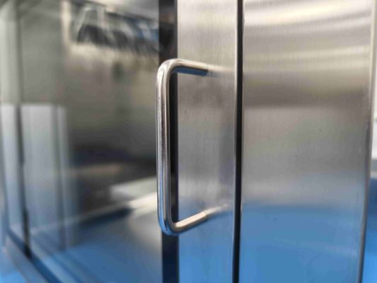 Doppelkammer-Edelstahl-Elektronik-Interlock-Passbox mit UV-Sterilisation zur Kontaminationskontrolle im Reinraum