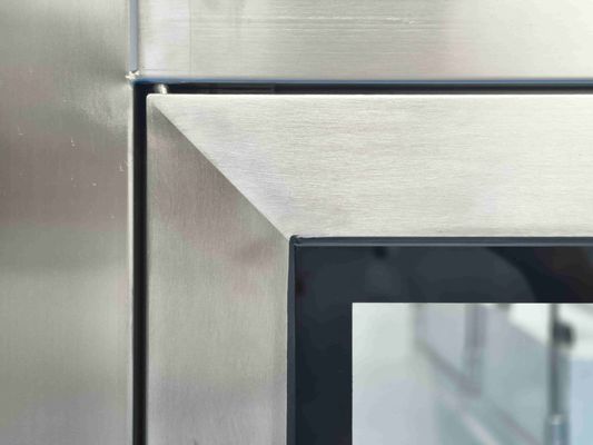 Doppelkammer-Edelstahl-Elektronik-Interlock-Passbox mit UV-Sterilisation zur Kontaminationskontrolle im Reinraum