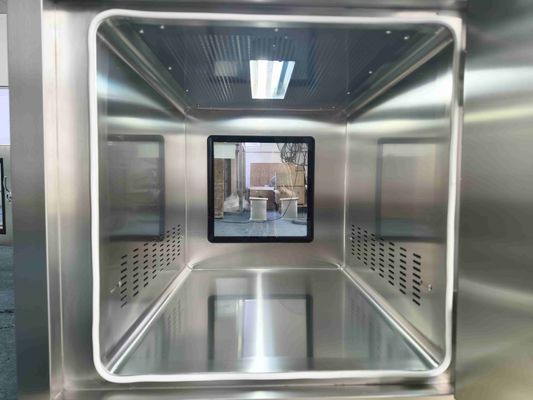 Laminar-Flow-Passbox mit automatischer Tür, HEPA-gefilterter Luftreinheit der ISO-Klasse 5 und motorisierten Schiebetüren
