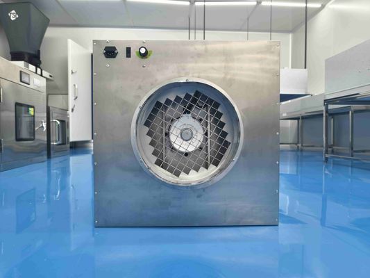 Einheit mit Rücksaugventilatorfilter mit Flanschenanschluss und hocheffizienter Filtration für Reinräume