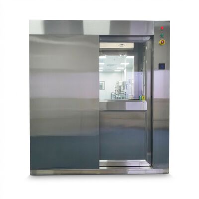 Smart Schiebetür-Luftdusche mit Gesichtserkennung und Edelstahlkonstruktion zur Personalentschmutzung