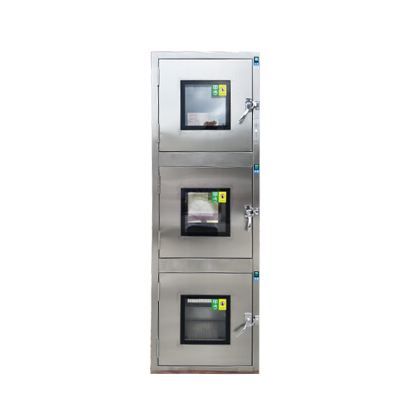Drei-Schicht mechanisch verschlossene Passbox mit UV-Sterilisation und 304 Edelstahlkonstruktion
